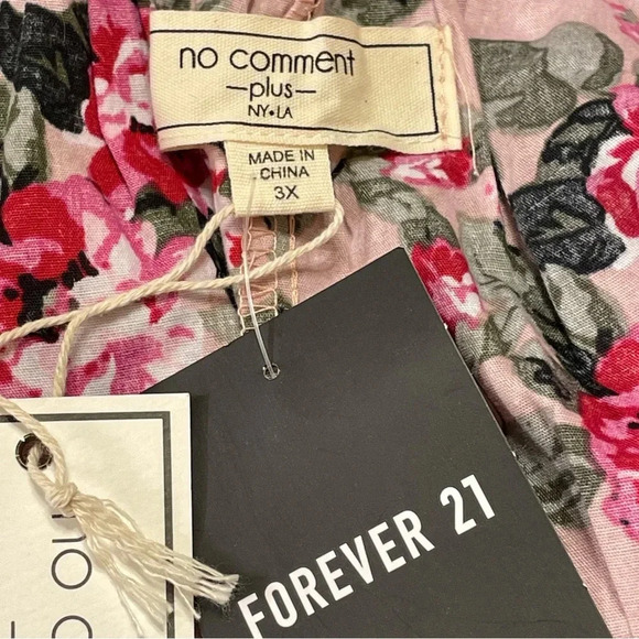 NO COMMENT x FOREVER 21 Plus Size Floral Off the‎ Shoulder Top - Picture 8 of 10
